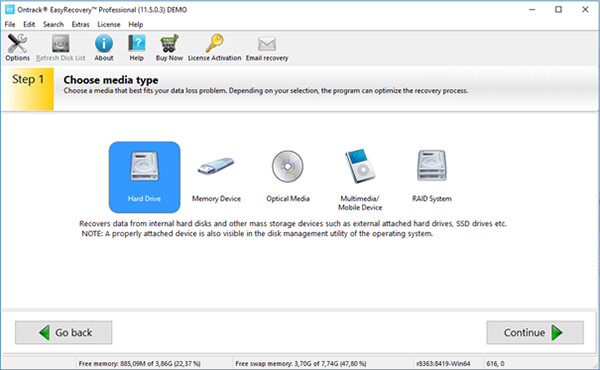 Recover Files Yourself: screencap_easyrecovery_software_step01